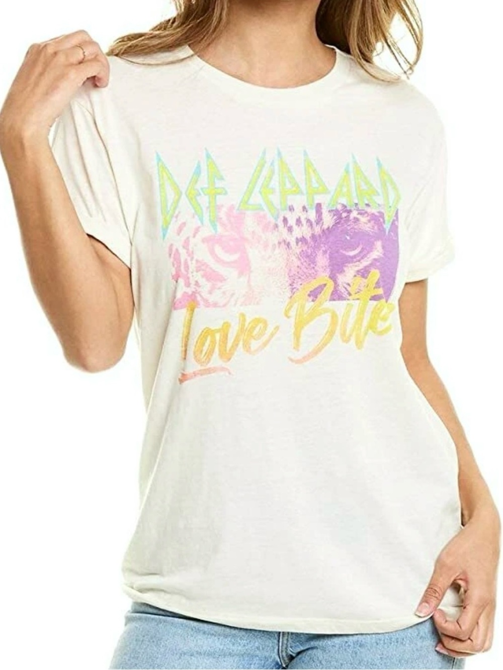 CHASER Def Leppard Love Bites Cloud Jersey Tee Size Medium